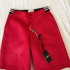 Fendi Vibrant Red Fabric with Black Tag 6A